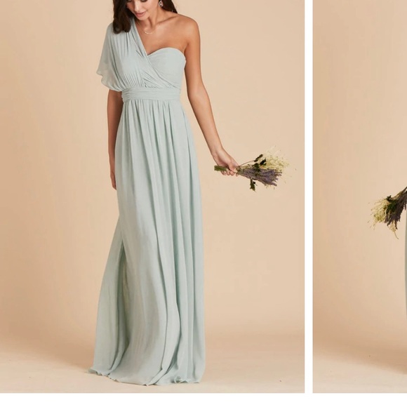 Bridesmaid’s dress. Birdy grey. Sage green color. Size small, fits like a 4. - Picture 4 of 10